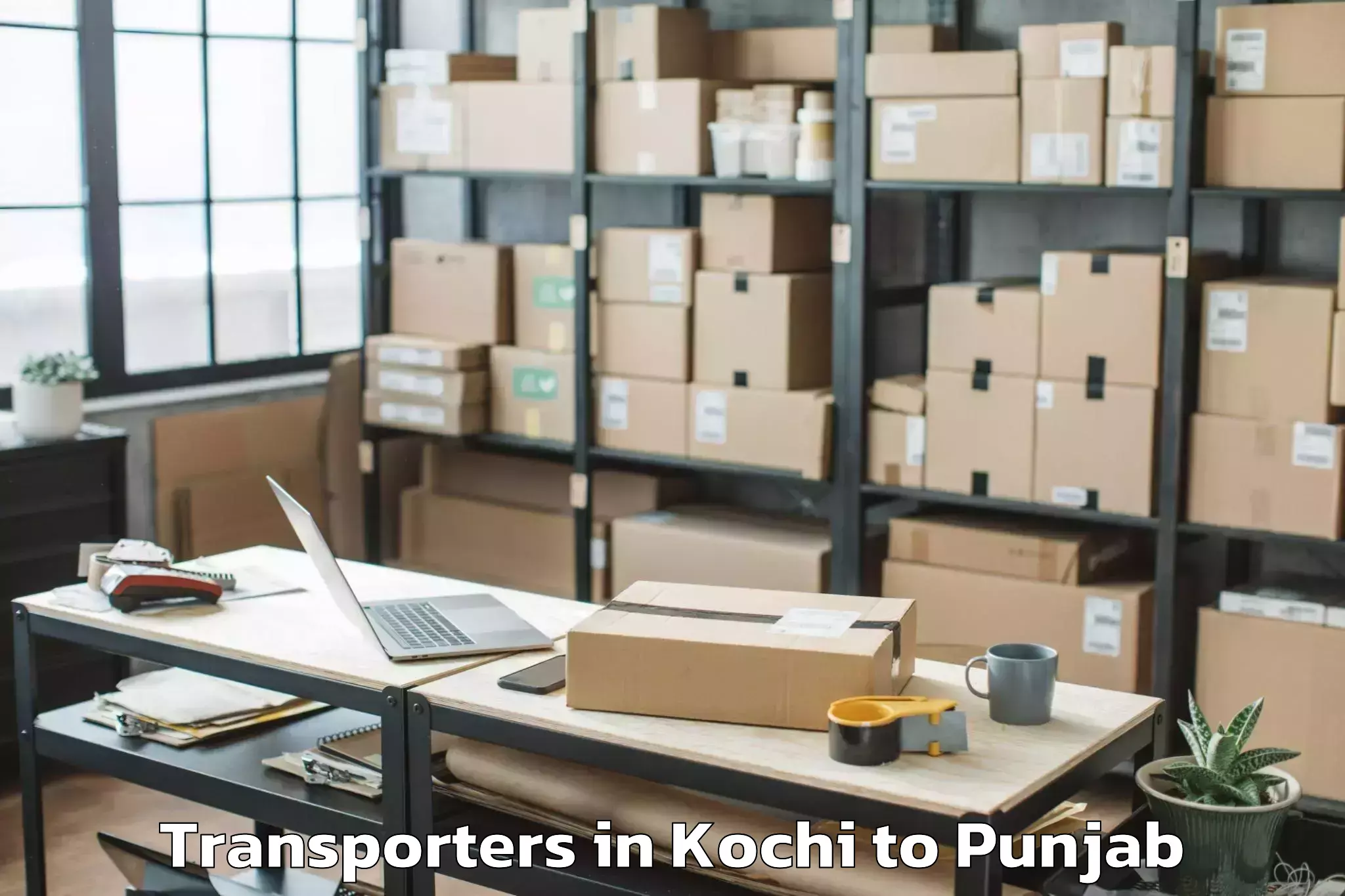 Expert Kochi to Mehta Chowk Transporters